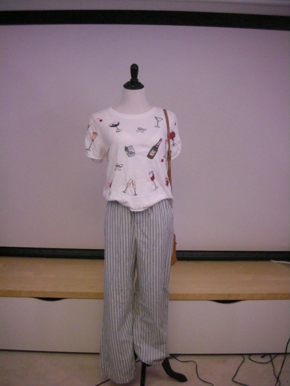 J.Crew Striped Linen Cotton Pajama‎ Pants Small Green White Lounge Pants